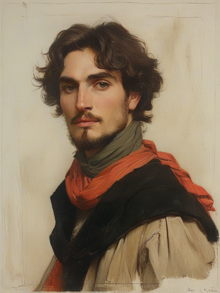masterpiece,best quality,<lora:tbh104-sdxl:1>,portrait of character,style of Edwin Austin Abbey