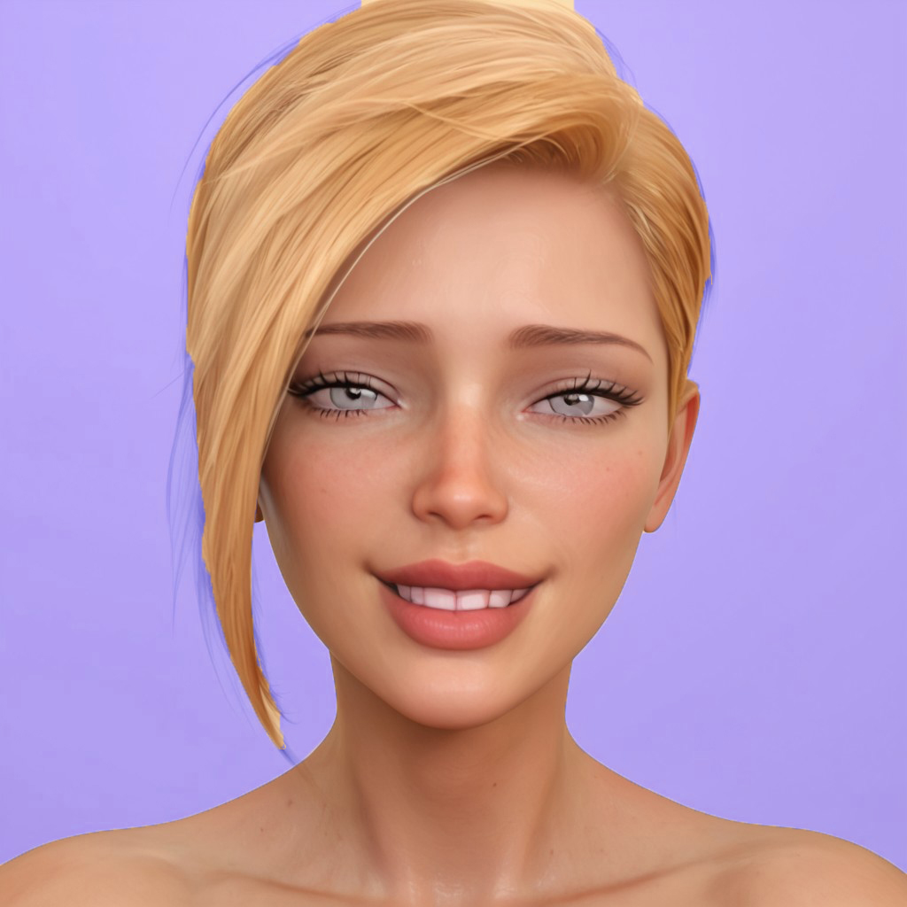 safe_pos, easynegative, masterpiece,best quality, highly detailed, score_9, score_8_up, score_7_up, score_6_up,
1 girl, solo, Rebecca, blonde hair, grey eyes, beautiful girl, sexy body, slender waist, slender body, hourglass figure, shiny look, narrow waist, athletic, sexy body.

happy face, smiling, face focus, close up of face. yellow background.