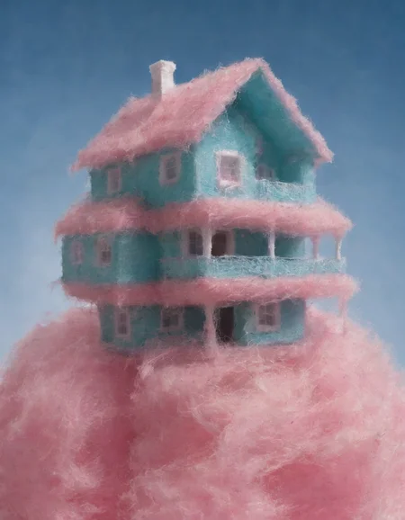 <lora:ccnd-000007:0.9>house made out of ccnd, surreal background