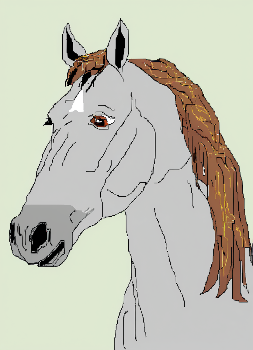 MSPaint Portrait of a Horse 