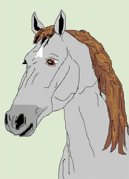MSPaint Portrait of a Horse