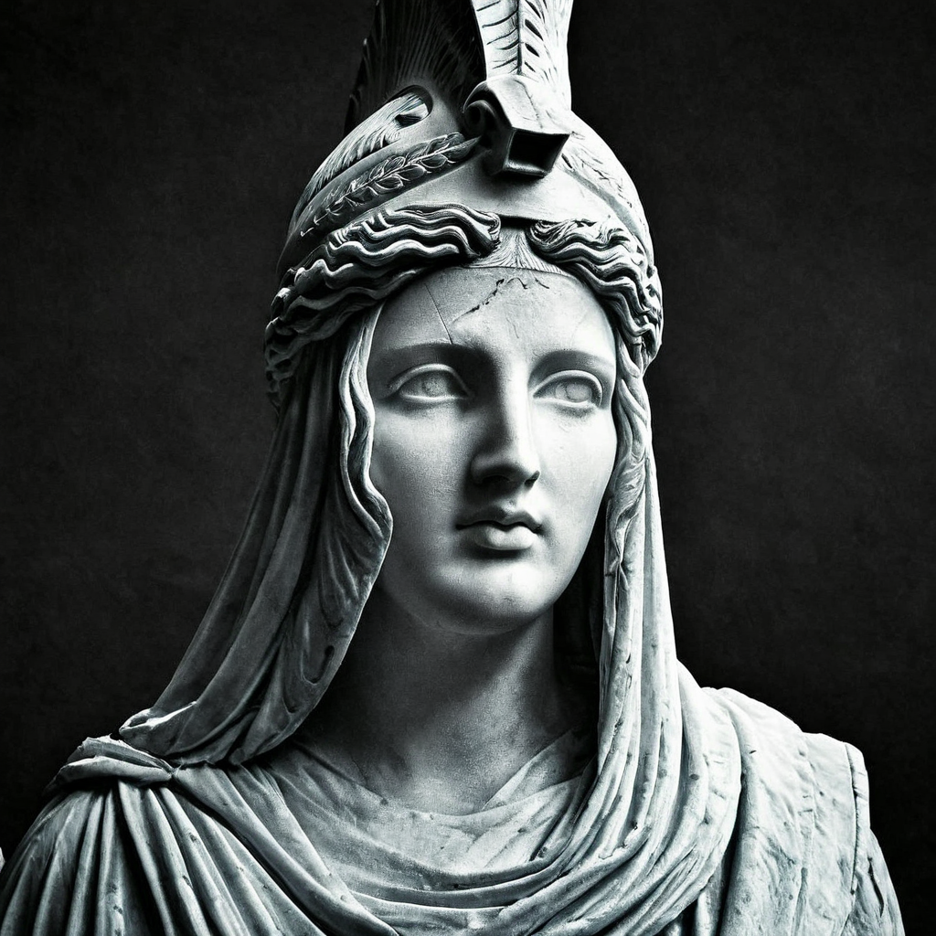 <lora:perfection style:0.3> perfection style
<lora:sculpture v3:0.9>
Marble sculpture a statue of   <lora:Greek mythology style:1>
In ancient mythical legendary world, Ares a statue of a woman with a headdress on, ancient Greeks, historical mythical movie themed, sharp, detailed, epic cinematic photography, artistic creative style, dramatic light style, cinematic color style, Kodak film style, Greek mythology style, solo, 1boy, closed mouth, monochrome, male focus, from side, profile, helmet, portrait, simple background, black background, realistic, armor