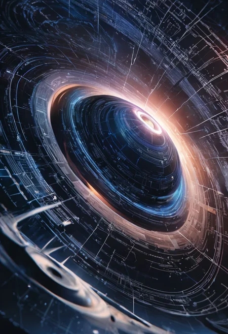 (best quality, 8k, high res, masterpiece:1.2), photorealistic, ultra-detailed, vibrant photography of a picturesque technical blueprint.
accurate (((blueprint))) (dyson sphere) of (black hole), space, funnel, (old cyanotype paper), clear object labels in high quality, ((high detailed:1.3)), many objects, ((best quality, masterpiece)), singularity, accretion disk, <lora:tuzhi:0.6>, illustration, 8k,
(dynamic angle, cinematic lighting, ethereal atmosphere:1.1), (extremely detailed:1.2), (vivid colors:1.3), (perfect composition:1.2), (sharp focus, stunning realism:1.2)
