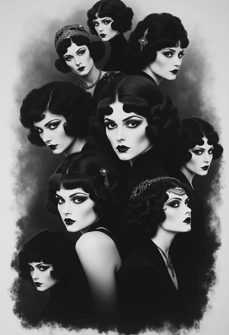 Black and White, European movie poster, mythp0rt, ArsMovieStill, 20s Silent Movie Still