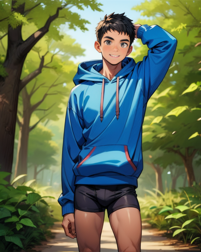 score_9, score_8_up, score_7_up, BREAK,1boy, caucasian, 22 years old, black hairs,hoodies, man underwear briefs, casual hike through the woods,
<lora:add_detail:1>,  epiCPhoto <lora:bulgeJ8_concept-000004M:0.6> bulgeJ8,