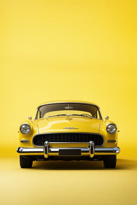 <lora:car:0.9>,LU,vehicle focus,ground vehicle,motor vehicle,no humans,car,yellow background,wheel,shadow,sports car,