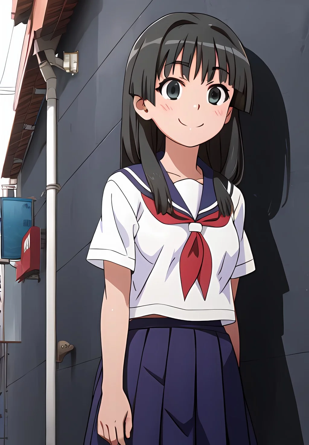 <lora:IndexAndRailgunv2:0.6>, Ruiko, solo, smile,