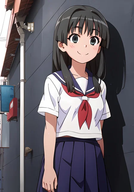 <lora:IndexAndRailgunv2:0.6>, Ruiko, solo, smile,