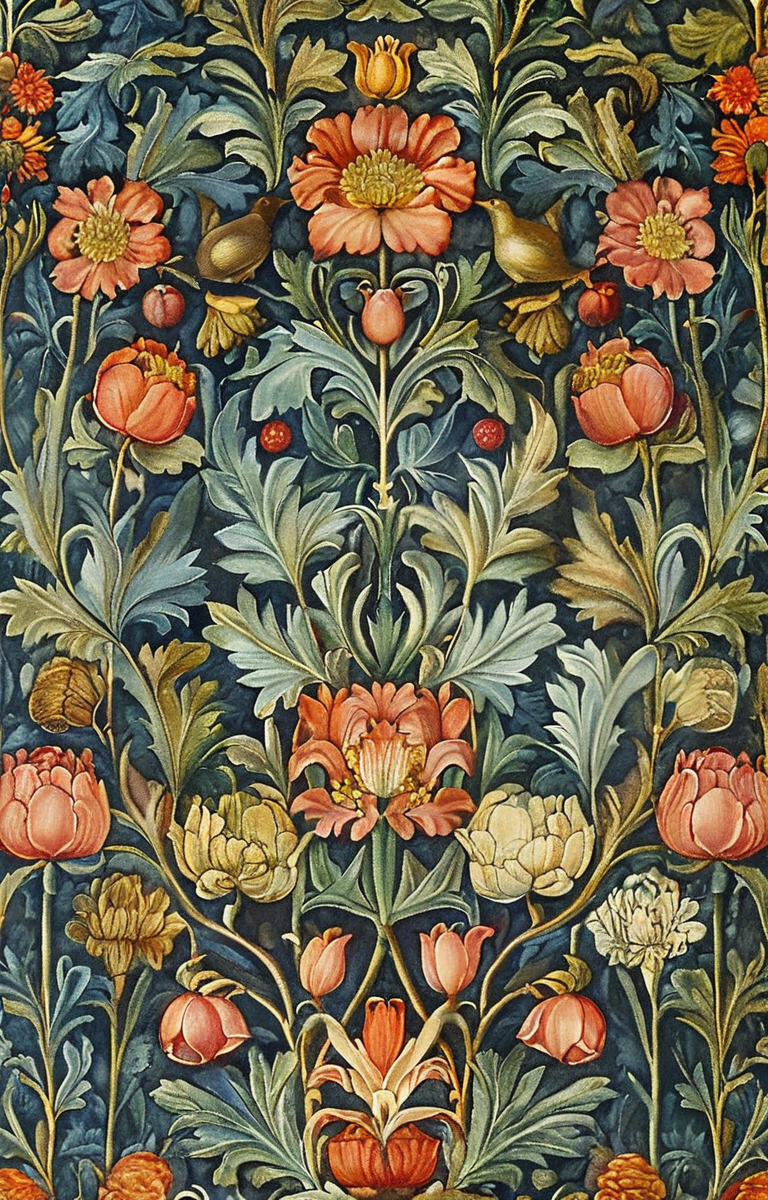 masterpiece,best quality,<lora:tbh192-sdxl:0.9>,illustration,style of William Morris animals