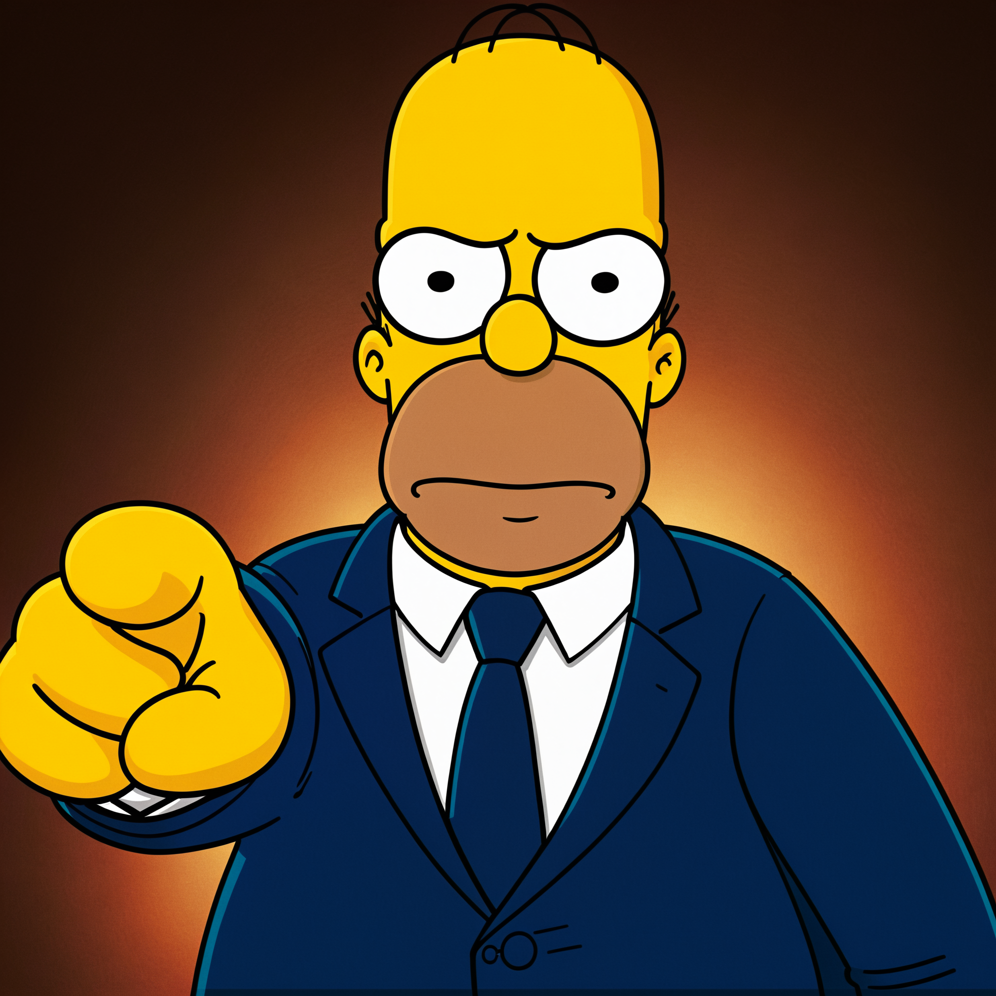 cinematic still detailerlora, man, portrait, homer simpson, business suit, tie, pointing at viewer . emotional, harmonious, vignette, 4k epic detailed, shot on kodak, 35mm photo, sharp focus, high budget, cinemascope, moody, epic, gorgeous, film grain, grainy, detailerlora, man, portrait, homer simpson, business suit, tie, pointing at viewer,Photorealistic, Ultra-high detail, lifelike textures, realistic lighting, high-resolution, detailerlora, man, portrait, homer simpson, business suit, tie, pointing at viewer,Detailed Body Face Skin,Focus on intricate details, realistic textures, highly defined facial features, flawless skin, lifelike anatomy, high-resolution, detailerlora, man, portrait, homer simpson, business suit, tie, pointing at viewer, full color, detailed, elegant, intricate, sharp focus, fair, highly detail, cinematic, borne flowing colors, aesthetic, very fine, perfect, beautiful, extremely delicate, artistic, enhanced, loving, caring, generous, colorful, dramatic ambient background, radiant light