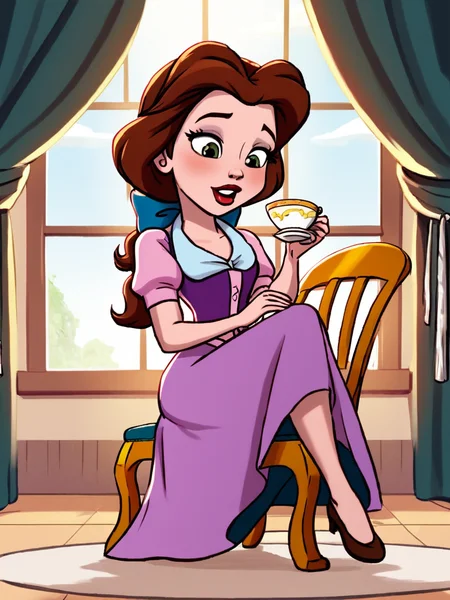 score_9, score_8_up, score_7_up, belle, chair, teacup,    <lora:princesscomic_pony_v1:0.95>