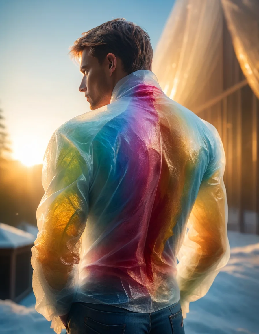 [stylized by Vergvoktre: Lesser Ury:13], epic Digital art, behance, shot from behind of a Underwrapped "The ral-argl of Performance", at Golden hour, 800mm lens, emotional, <lora:ral-argl-sdxl:1>, artistic, atmosphere, dynamic dramatic composition, epic atmosphere, colorful