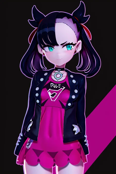 score_9, score_8_up, score_8, medium breasts, (curvy), cute, eyelashes, BREAK, , BREAK, zzMarnie, aqua eyes, black choker, red ribbon, pink dress, jewelry, black jacket, open clothes, long sleeves, <lora:MarnieP3:0.8>,, <lora:Zy0n7_PDXL:1.0>, , BREAK, smile, looking at viewer, cowboy shot, embedding:zPDXL, Expressiveh, <lora:SDXLFaeTastic2400:0.5>, <lora:Expressive_H-000001:0.4>,