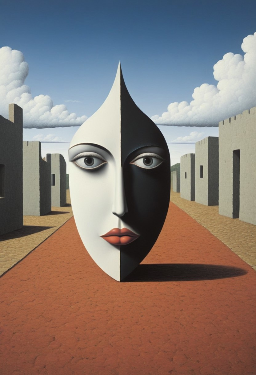 A small European village made of 3D puzzle pieces.
Style tags: Surrealist art, Rafal Olbinski, René Magritte, Jean Arp, Frida Kahlo, Jan van Eyck, William Hogarth, Pierre-Auguste Renoir, Xidong Luo, Kazimir Malevich