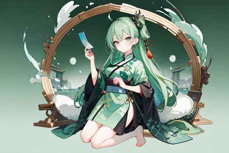 highly insanely detailed, masterpiece, top quality, best quality, highres, 4k, 8k, RAW photo, (very aesthetic, beautiful and aesthetic),  
(code_style,codestyle),traditional chinese text,(sympattern,geometric pattern), 
<lora:CodeStyle (half generic class)_564920:0>, 
(1girl:1.3), 1other, 
(Statue_of_Liberty),real_world_location,landmark,(pure green background,transparent background:1.2),âââ