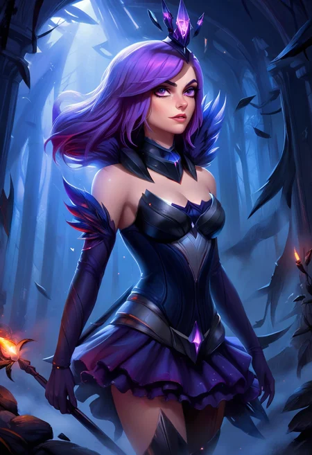 concept art, (high quality, best quality:1.3), darklux,1girl, digital artwork, illustrative, painterly, matte painting, highly detailed <lora:aidma-Image Upgrader-v0.1:0.8> max details <lora:Elementalist_Lux_Dark_-_SDXL:1>