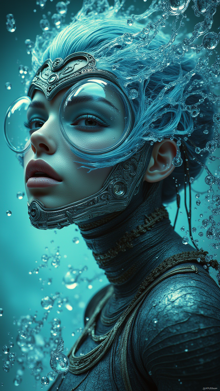superb On pale Turquoise paper, low angle shot of an in a breathtaking Starcraft-themed set that blends elements of both human and fantasy in all directions, Hurricane, split diopter, Realistic, Manic, Barbiecore, soft fill lighting, Circular polarizer, Offset print, Long shaped face, intricate detailed face, aidmaMJ6.1