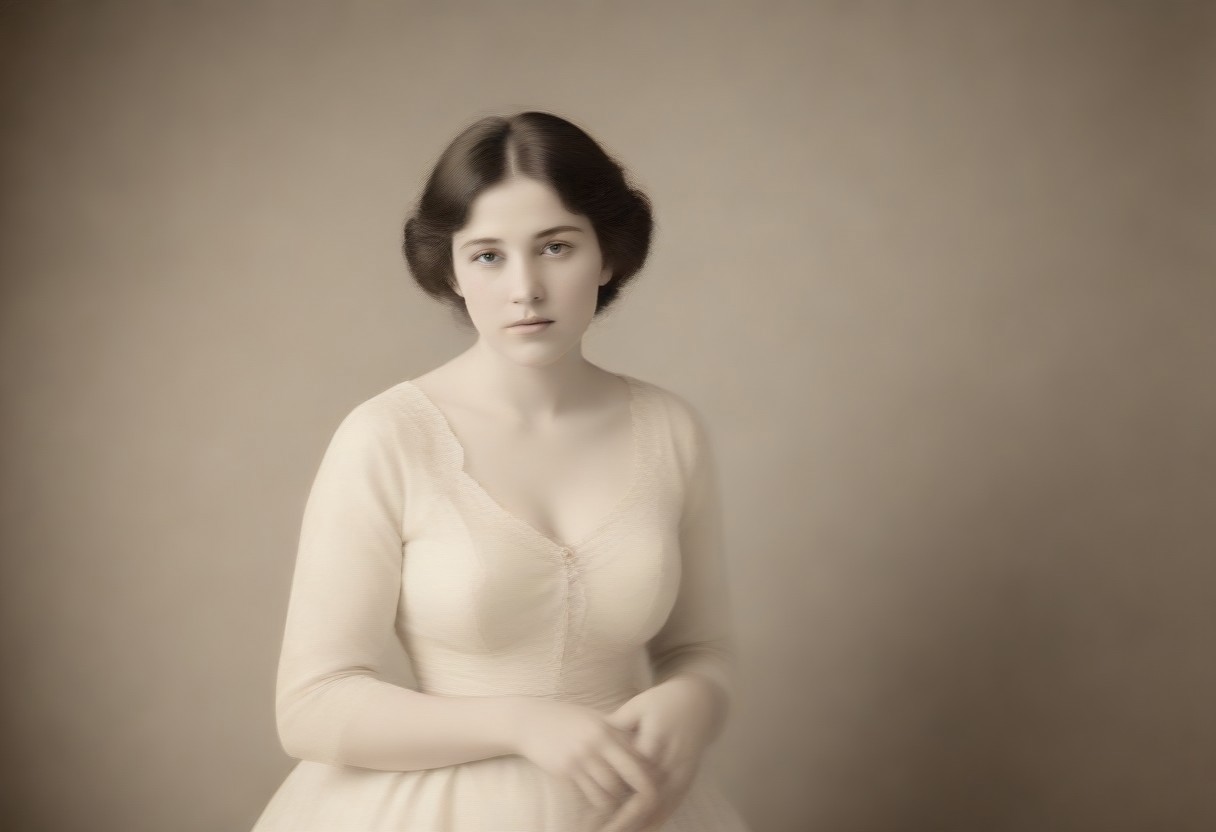 old picture of a woman in love
sepia