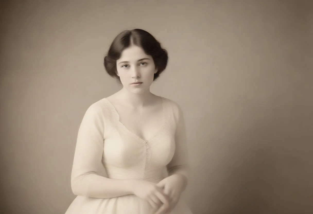 old picture of a woman in love
sepia