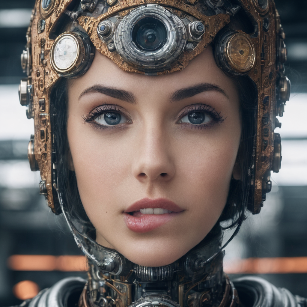 RAW photo, woman, lipbite, (Masterpiece, european, Best Quality, in the style of surreal cyberpunk iconography, steelpunk, photobashing, dieselpunk. leica r8, 8k, UHD, HDR),masterpiece, best quality, highly detailed, soft lighting, beautiful detailed, insanely intricate details, intricate details, perfect lighting, incredible detail, hypermaximalistic, natural balance color, 8k, ultra detailed, beautiful and aesthetic, extremely detailed, elegant, vivid colours, atmospheric <lora:lipbitev3_SDXL:1>