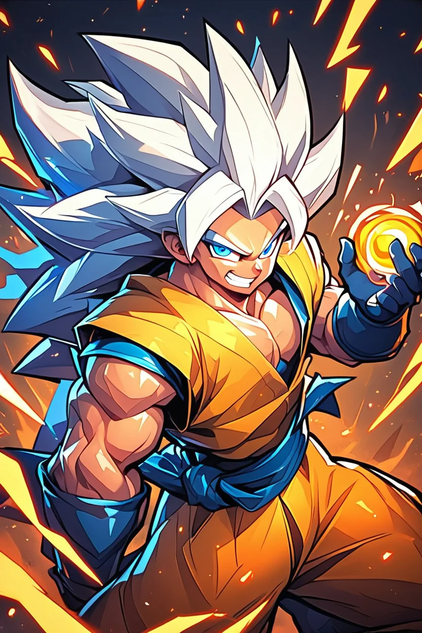 score_9, score_8_up, score_8, medium breasts, (curvy), eyelashes, ,,, SUPER SAIYAN 5, And This Is To Go Even Further Beyond, Haaaaaaaaaaaaaaaaaaaaaaaaaaaaaaaaaaaaaaaaaaaaaaaaaaaaaaaaaaaaaaaaaaaaaaaaaaaaaaa, ,,, solo, long hair, looking at viewer, smile, gloves, 1boy, white hair, male focus, teeth, white gloves, grin, sash, muscular, spiked hair, clenched teeth, aura, dougi, energy, super saiyan, energy ball, orange pants, no eyebrows, son goku, embedding:zPDXL, Expressiveh, <lora:EnergyCAT:0.8>, <lora:SDXLFaeTastic2400:0.5>, <lora:Expressive_H-000001:0.4>,