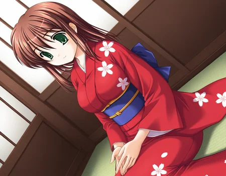 general,highres, ultra-detailed,very aesthetic,best quality ,best hands, BREAK <lora:Yotsutani_Asako_IS:1>YotsutaniAsako, 1girl,solo, brown hair, green eyes, large breasts, long hair,
1girl, solo, japanese clothes, kimono, sitting, long sleeves, red kimono, sash, obi, dutch angleã