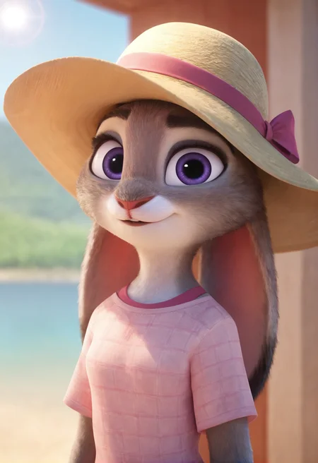 score_9, score_8_up, score_7_up, score_6_up, BREAK
source_cartoon, BunnyJudy, cute, sun hat, pink flanell shirt, jeans, sunny, ears down, posing, upper body, looking at viewer<lora:judyhopps:0.65>
