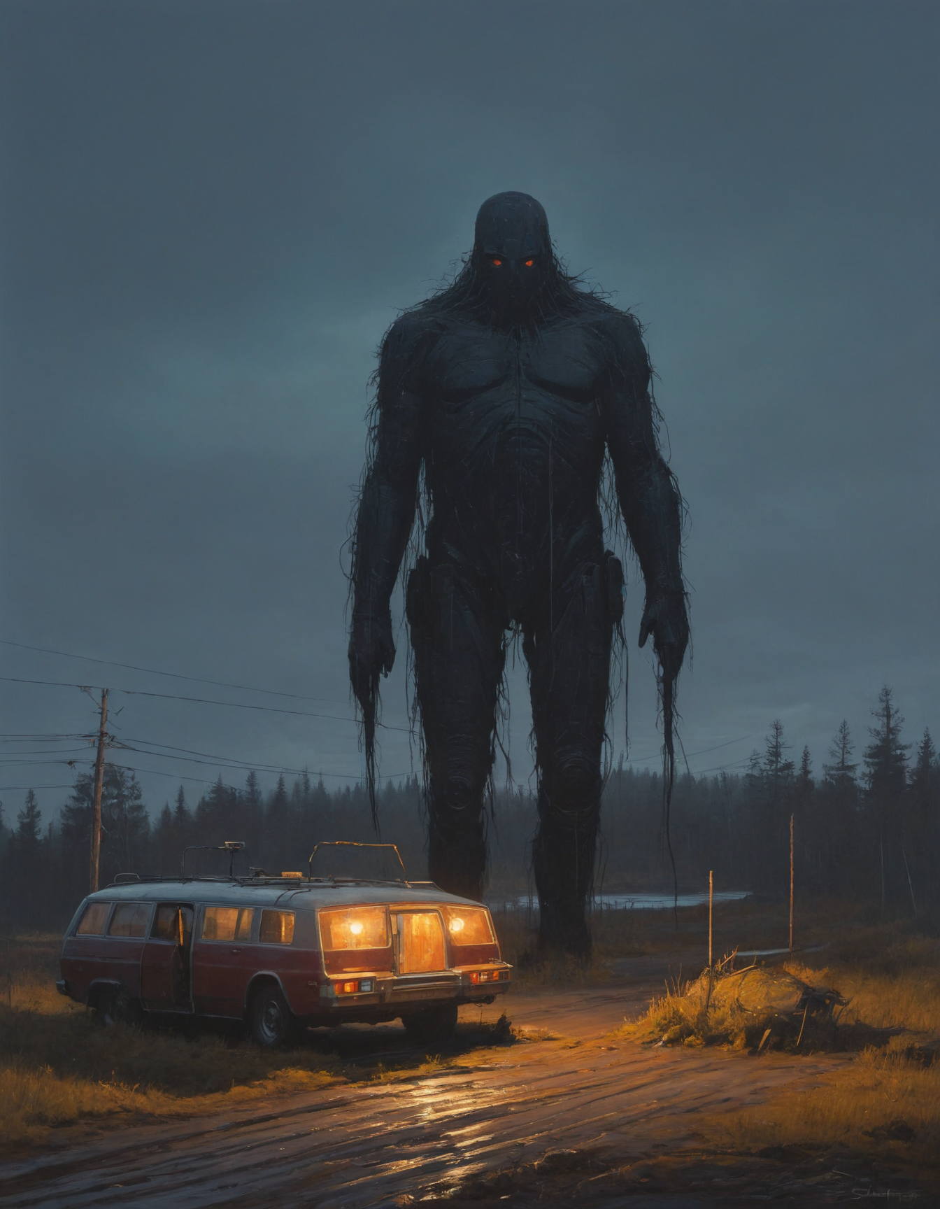 by simon stålenhag,  (dark but beautiful:1.4), (masterpiece, best quality:1.4) , in the style of nicola samori,
<lora:epi_noiseoffset2:0.5> <lora:add-detail-xl:1> <lora:xl_more_art-full_v1:0.5>  <lora:NicolaSamori:0.7>