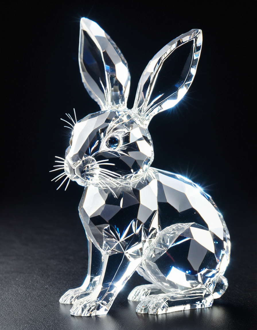 rabbit made from crystal