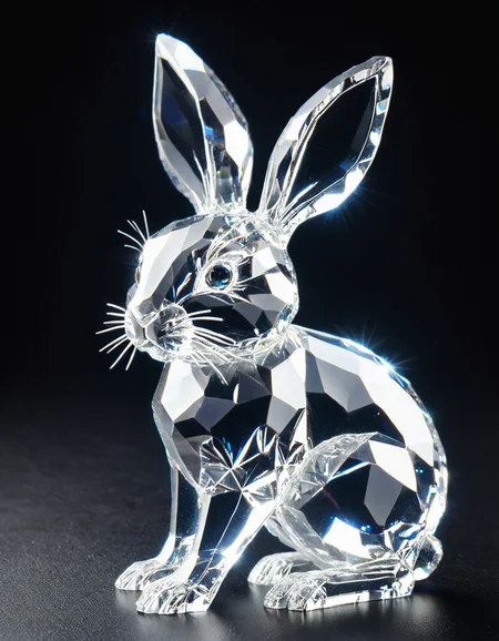 rabbit made from crystal