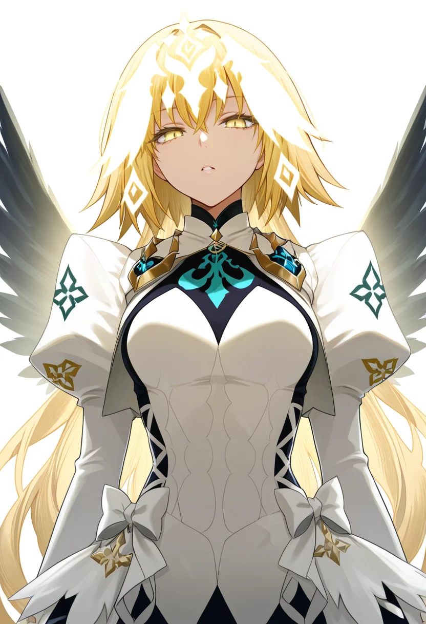 <lora:Metatron_Jeanne:1> metatronjeanne, 1girl, long hair, very long hair, blonde hair, yellow eyes,, masterpiece,best quality,amazing quality,