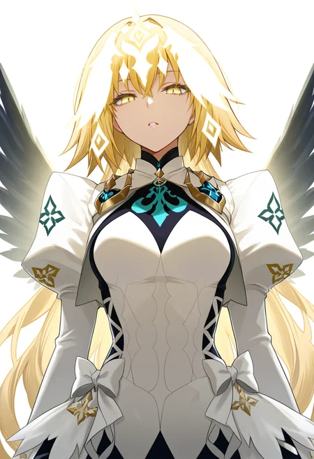 <lora:Metatron_Jeanne:1> metatronjeanne, 1girl, long hair, very long hair, blonde hair, yellow eyes,, masterpiece,best quality,amazing quality,