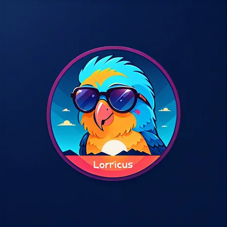 logomkrdsxl, parrot in 80s sports sunglasses, circular logo, sunset, retro, vector, text "OPTICUS", <lora:logomkrdsxl:0.8>, best quality, masterpiece, vibrant colors, digital art, logotype, 8 k post - processing, smooth, clear lines, sharp focus, winning award masterpiece, logo, simpel, white background