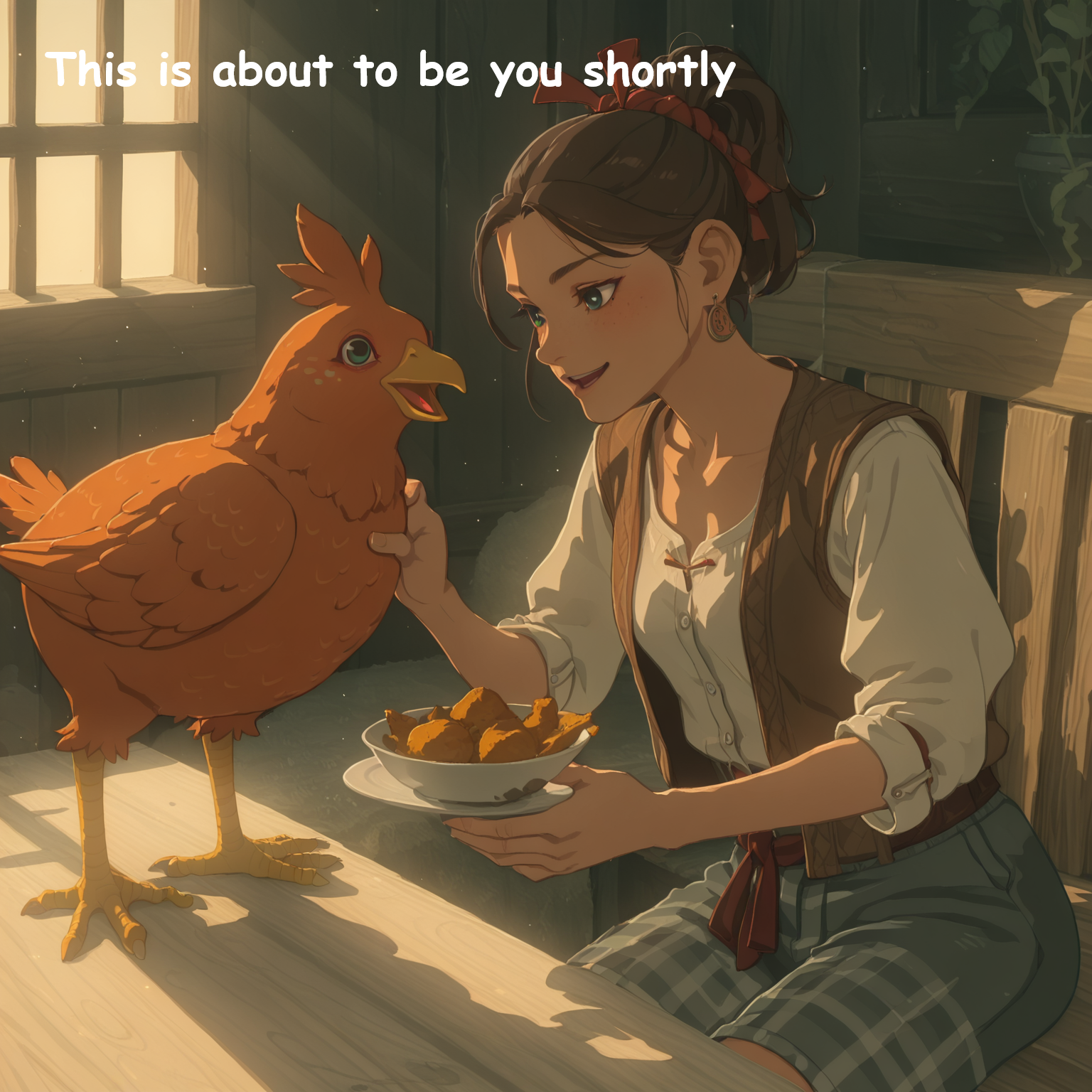 score_9,score_8_up,score_7_up,rating_safe,1girl,chicken,<lora:botw_style:1>,