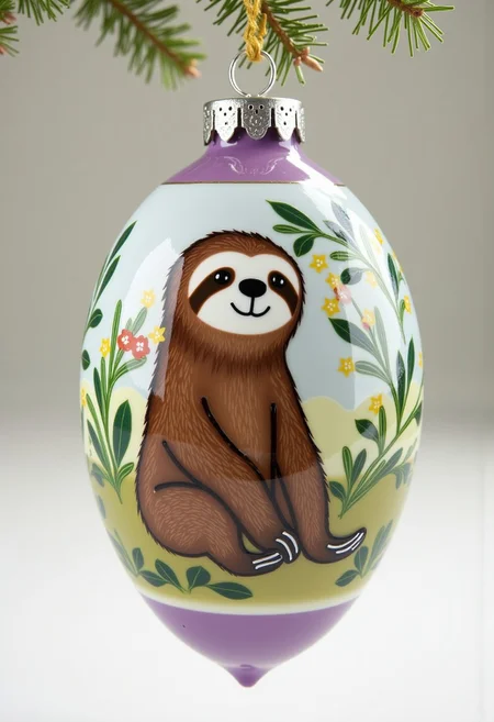 Hand-painted glass ornament.
, ck-sl0thmas