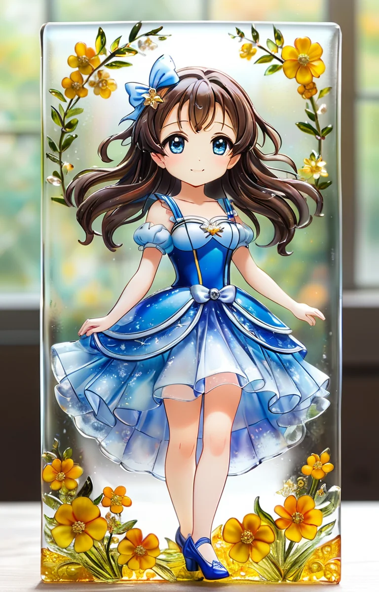 masterpiece,best quality,<lora:tbh372-sdxl:0.6>,illustration,style of Fused glass portrait of idolmaster cinderella girls,