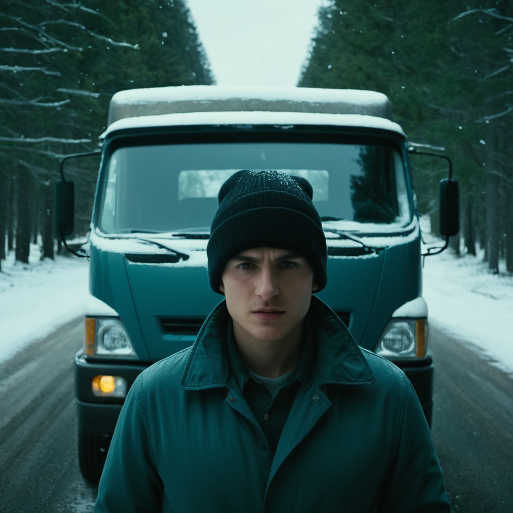 cinematic film still of  <lora:Split Diopter style:1>
Split image focus of closeup of a  truck car on the left in the snow standing next to two men on the right,Split Diopter style,1girl,short hair,black hair,hat,outdoors,multiple boys,day,2boys,tree,coat,ground vehicle,scenery,motor vehicle,snow,winter clothes,car,winter,truck,nearsighted,farsighted,split,split focus,focus,sharp focus,deep focus,Split focus,split screen , artistic, Kodak, dramatic light, dramatic shadow light, contrast, saturated color, cinematic, filmic, motion picture, realistic, realism, perfection, perfect, deep focus, clean image, wide screen, detailed image, cinematic, deep space composition, shallow depth of field, vignette, highly detailed, high budget, bokeh, cinemascope, moody, epic, gorgeous, film grain, grainy