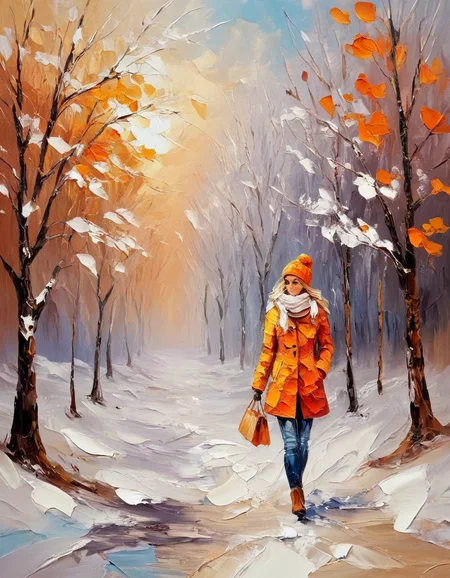 novuschroma25 style winter and summer as a palette knife painting <lora:novuschroma25 style_light:1>