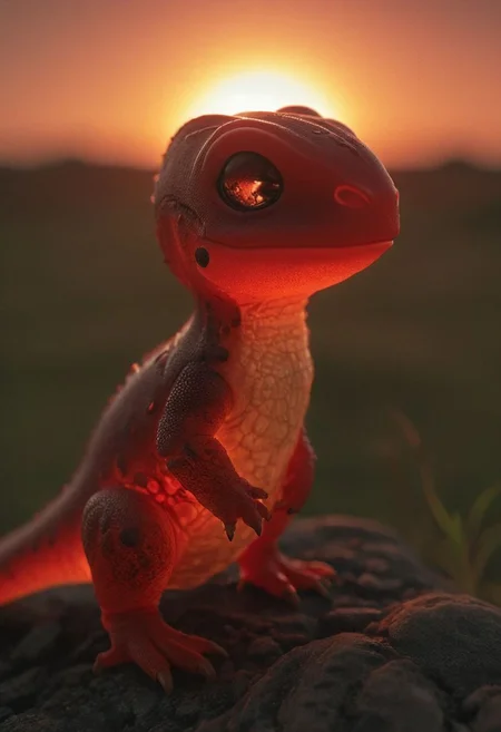 subsurface scattering, small Red fiery poison frog-dinosaur detailed hand closeup, infront of Sunset, ral-smoldino,
atmospheric haze, Film grain, cinematic film still, shallow depth of field, highly detailed, high budget, cinemascope, moody, epic, OverallDetail, 2000s vintage RAW photo, photorealistic, candid camera, color graded cinematic, atmospheric lighting, imperfections, natural, shallow dof