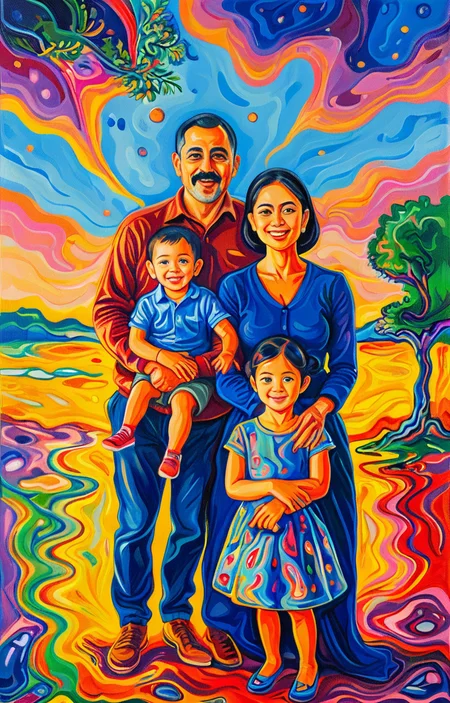 masterpiece,best quality,<lora:tbh25-sdxl:0.9>,illustration, portrait of family