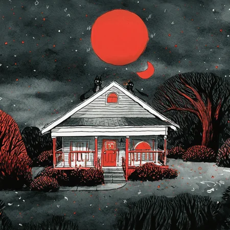 house, red moon <lora:MattSchustyle:0.9>  MattSchu