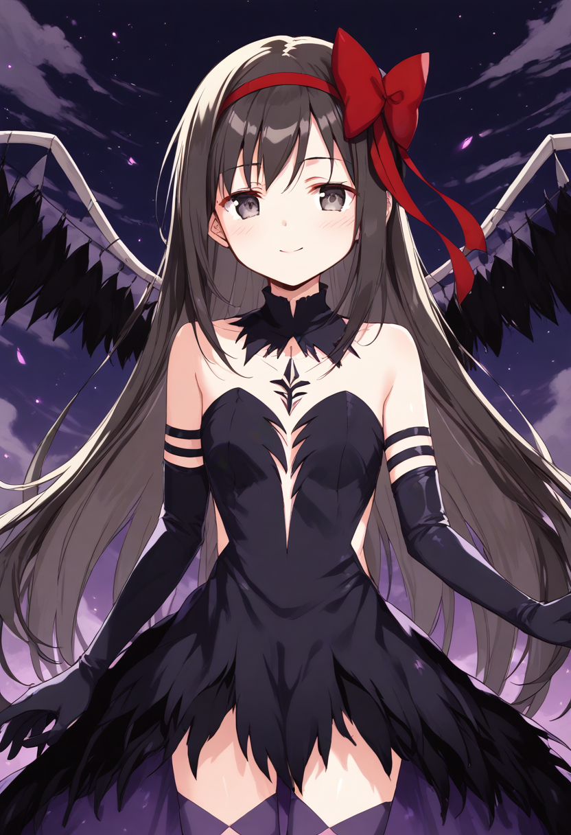 <lora:akemi_homura_XL-bf16-pony-v1:1> 1girl, akuma homura,, BREAK score_9, score_8_up, score_7_up, BREAK source_anime, best quality, masterpiece, uncensored,<lora:sdxl_lightning_4step_lora:1>(clear eyes:1.2),(4 finger:0.5),zPDXLpg