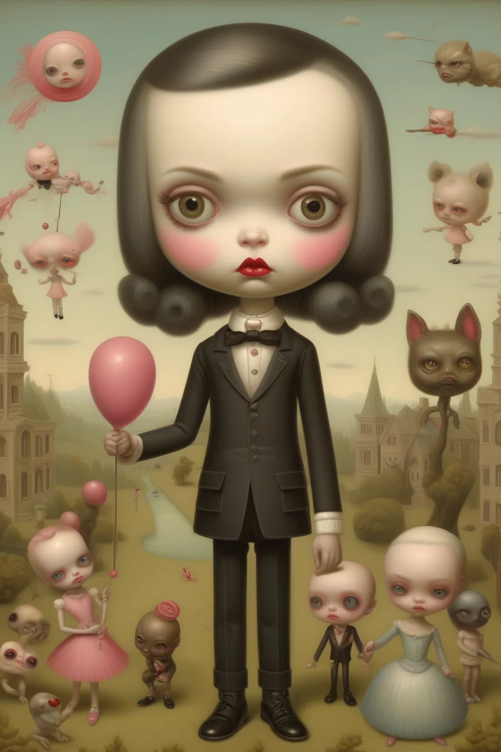 <lora:Mark Ryden Style:1>Mark Ryden Style - mark ryden high resolution
