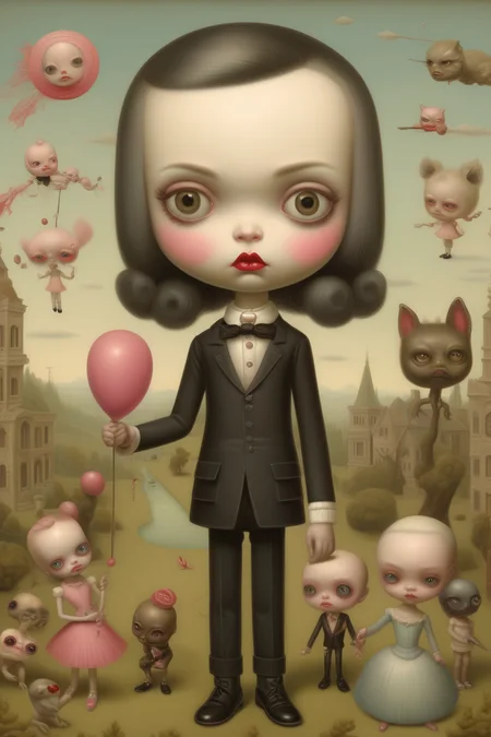 <lora:Mark Ryden Style:1>Mark Ryden Style - mark ryden high resolution