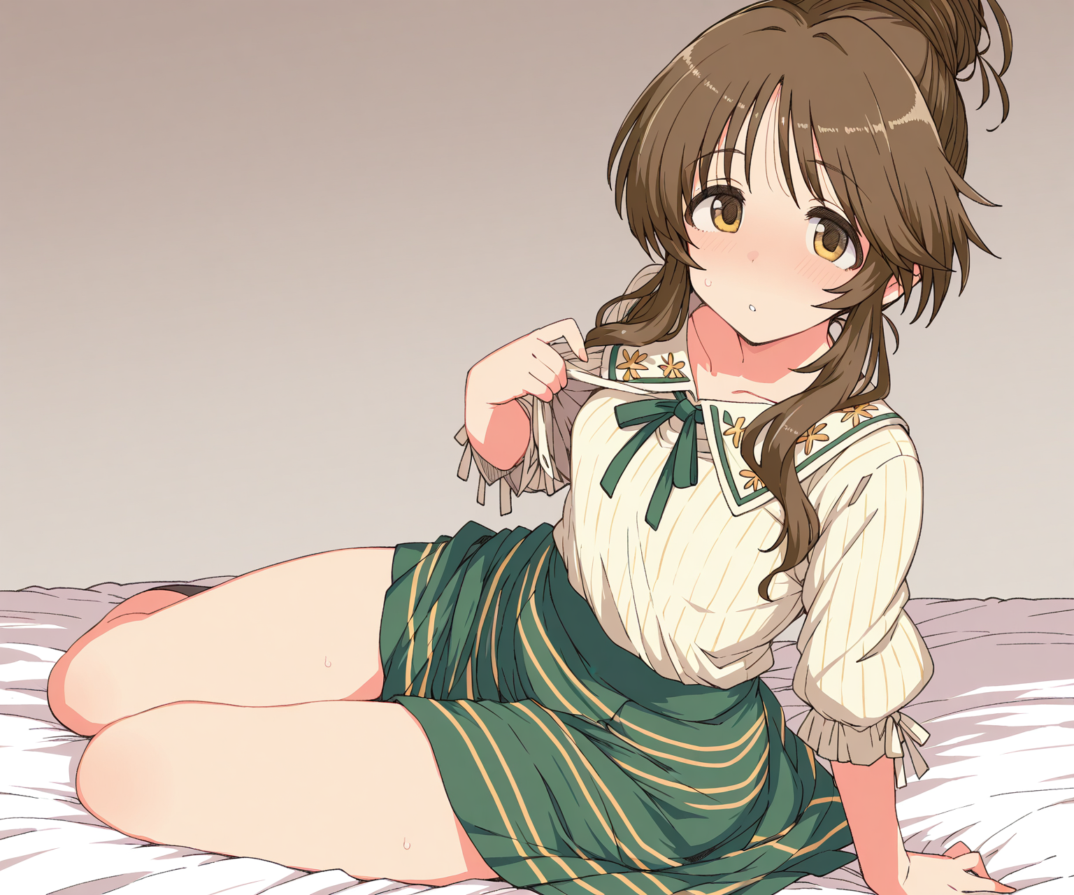 masterpiece, best quality, amazing quality, , 1girl, solo, looking at viewer, <lora:Toriga_Naku_ILL_v1.1:1> toriganaku, takamori aiko, shirt, skirt,