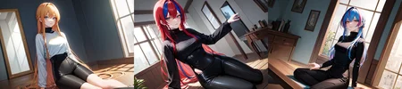 (otherworldly), highly insanely detailed, masterpiece, top quality, best quality, highres, 4k, 8k, RAW photo, (very aesthetic, beautiful and aesthetic),
1girl, asian female, facing viewer, turtleneck, pants,
<lora:MM5-v1:0>, blue wall, window, sitting, Magic Mirror Car, MM5, indoors,
1girl, solo,
(__lazy-wildcards/char/haircolor__),âââ
