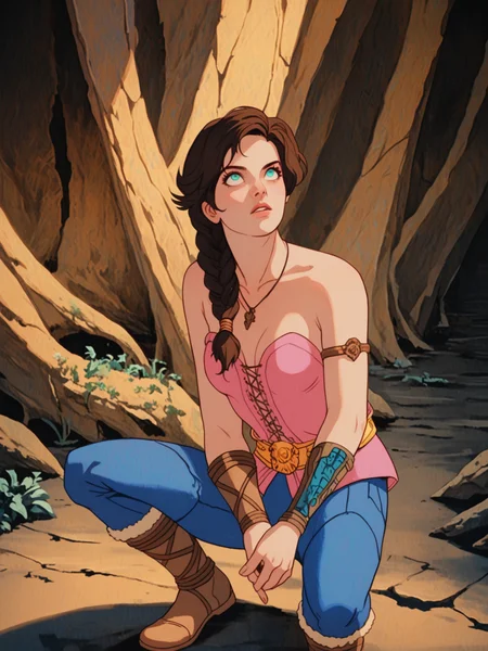 score_9, score_8_up, score_7_up,1girl,  solo, jezmineconanadv, turquoise eyes, looking up