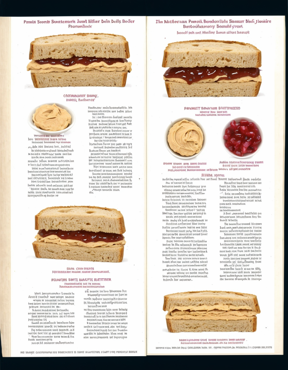 peanut butter and jelly sandwich  <lora:BoduMedical-06:1> bodumedical, white background,  english text