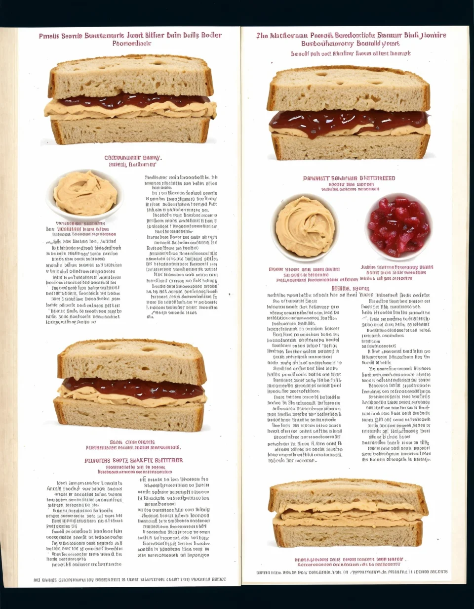 peanut butter and jelly sandwich  <lora:BoduMedical-06:1> bodumedical, white background,  english text