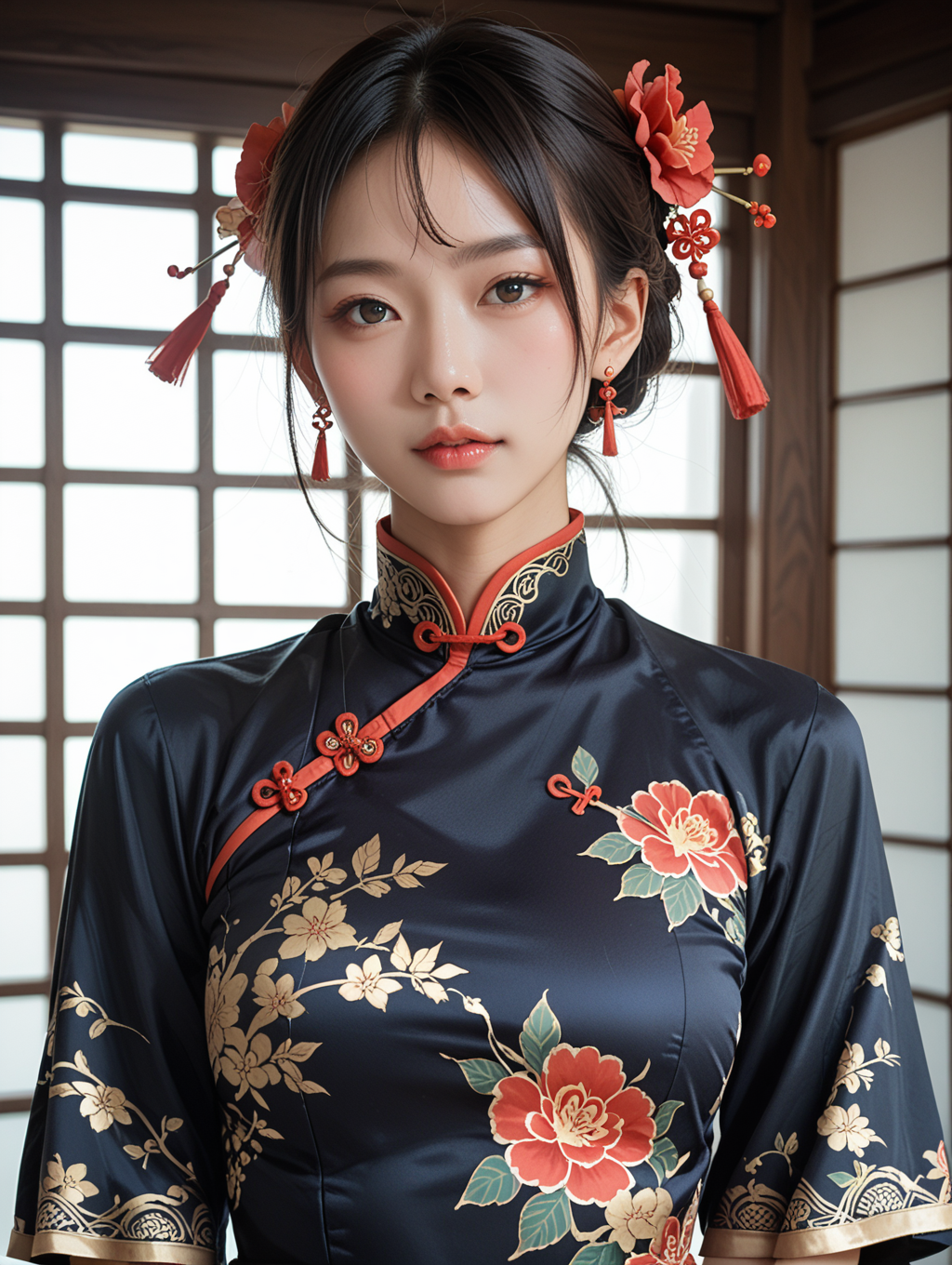 score_9, score_8_up, score_7_up,
1girl, chinese girl,dress, upper body,